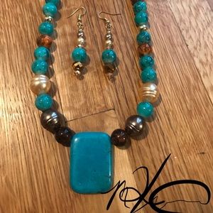 Necklace and earrings